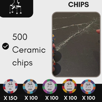 Royal Tournament Poker Set - Ceramic